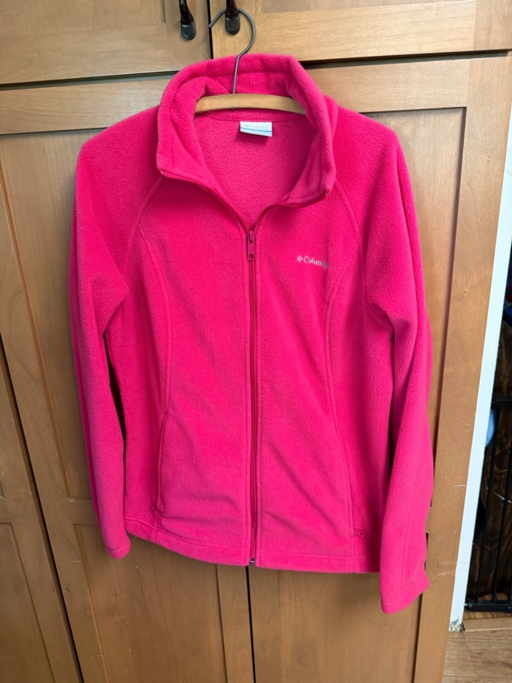 Columbia Womans Hot Pink Full-Zip Fleece Jacket